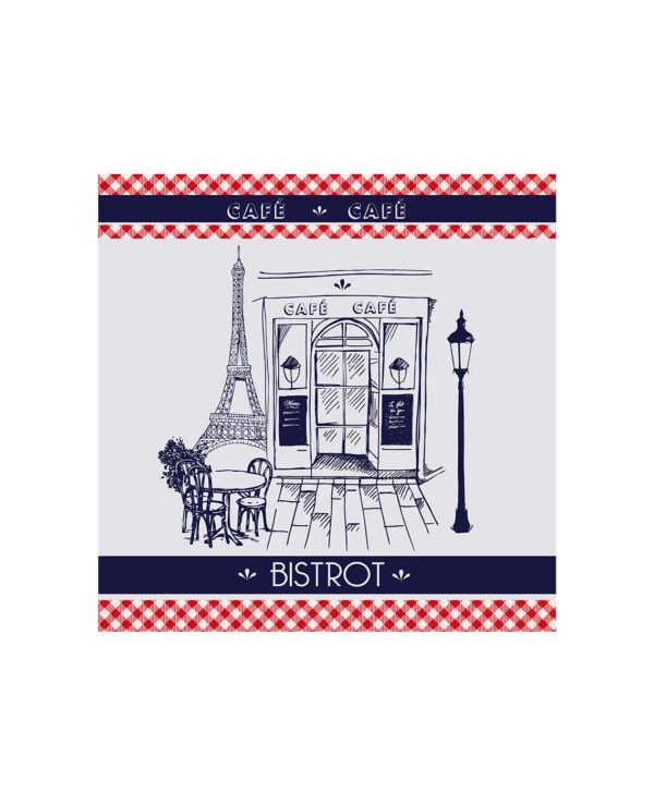 Bistrot Athentique, keukenset (thee- en keukendoek, 100% katoen, jacquard weving, Coucke (Frankrijk) - Afbeelding 3