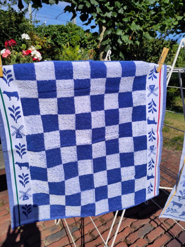 Dutch Blue Square, keukenset (thee- en keukendoek, 100% katoen, jacquard weving, DDDDD (Nederlands) - Afbeelding 3