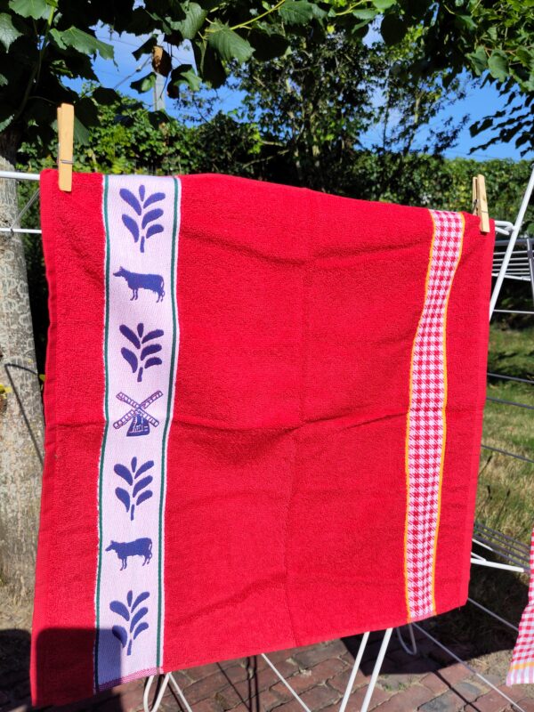Dutch Red Icons, keukenset (thee- en keukendoek, 100% katoen, jacquard weving, DDDDD (Nederlands) - Afbeelding 3