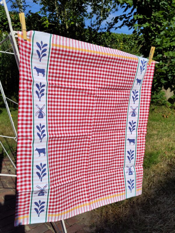 Dutch Red Icons, keukenset (thee- en keukendoek, 100% katoen, jacquard weving, DDDDD (Nederlands) - Afbeelding 2