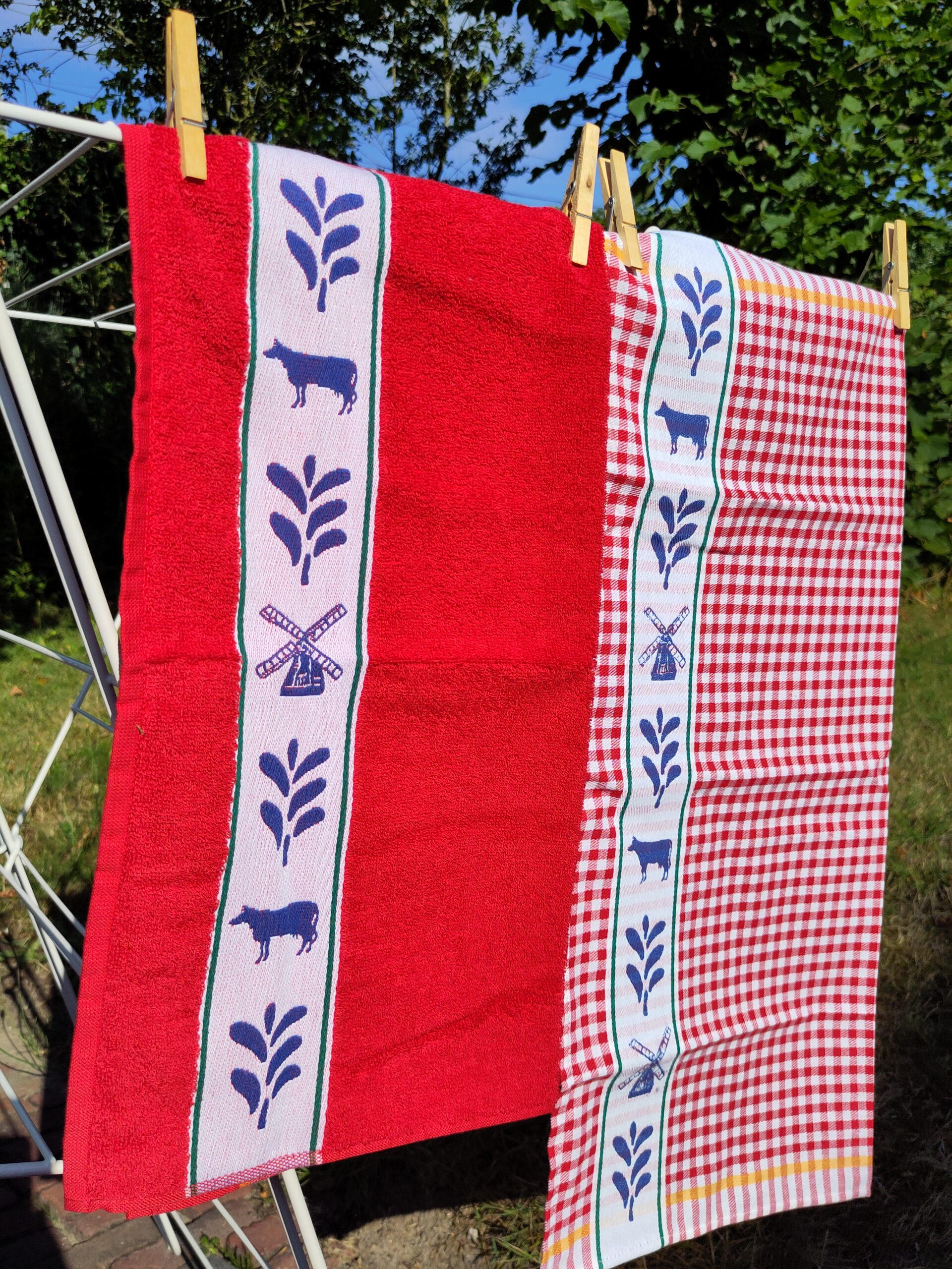 Dutch Red Icons, keukenset (thee- en keukendoek, 100% katoen, jacquard weving, DDDDD (Nederlands)