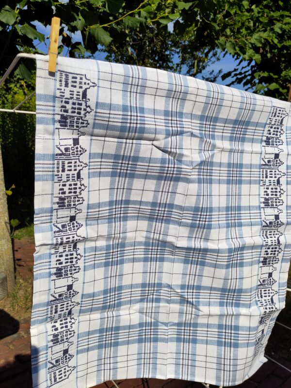 Amsterdam houses, theedoek, 100% katoen, jacquard weving, DDDDD (Nederlands) - Afbeelding 3