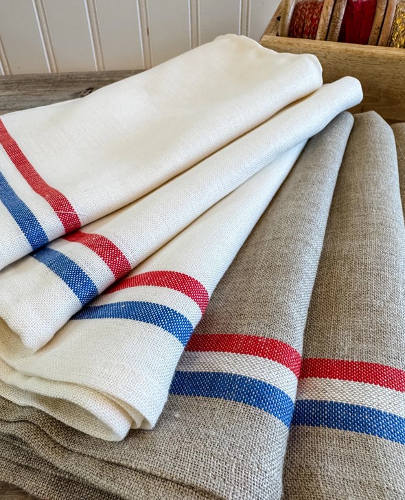 TRICOLOR, 95% Linnen glazendoek, Coucke (Frankrijk)