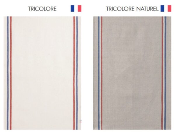 TRICOLOR, 95% Linnen glazendoek, Coucke (Frankrijk) - Afbeelding 2
