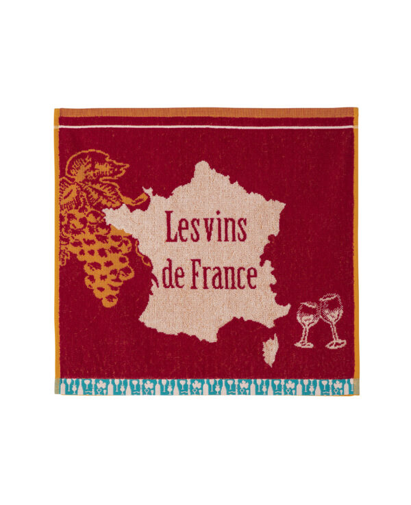 Vin de France, keukenset (thee- en keukendoek, 100% katoen, jacquard weving, Coucke (Frankrijk) - Afbeelding 4
