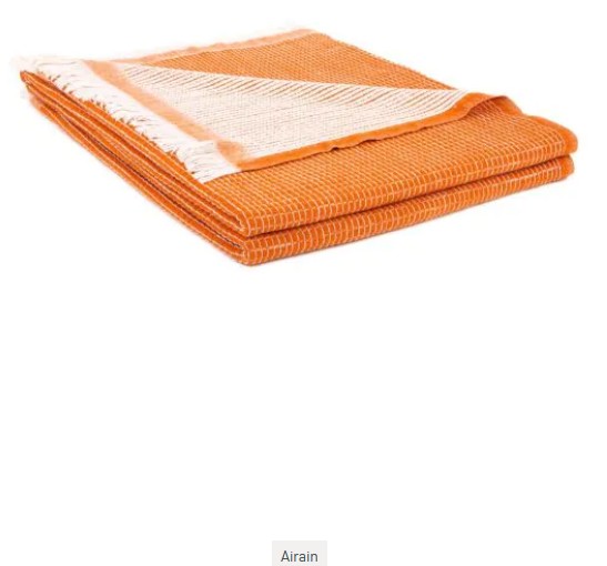 Empreintes Throw, plaid, merinos, Brun de Vian-Tiran (Frankrijk) - Afbeelding 3