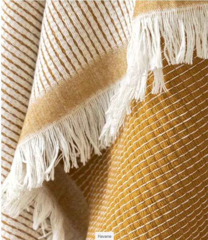 Empreintes Throw, plaid, merinos, Brun de Vian-Tiran (Frankrijk) - Afbeelding 5