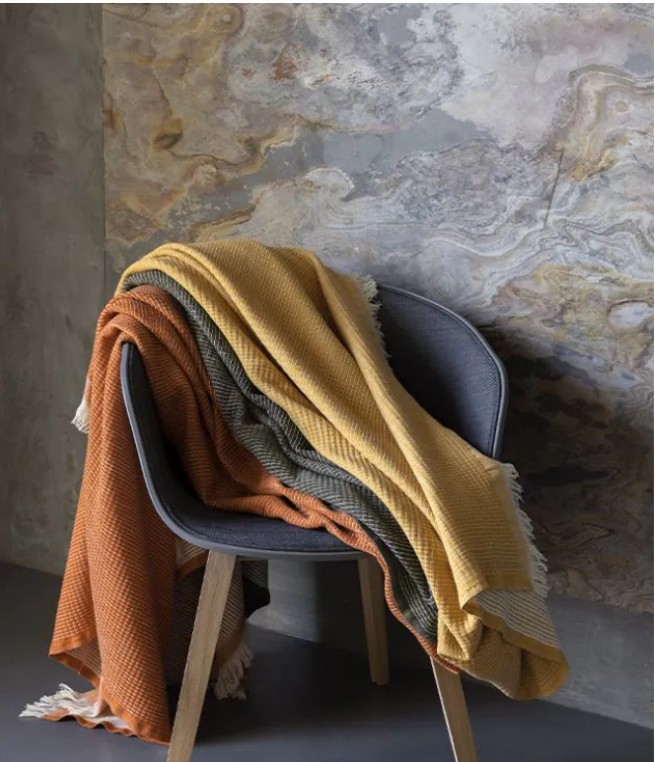 Empreintes Throw, plaid, merinos, Brun de Vian-Tiran (Frankrijk) - Afbeelding 18