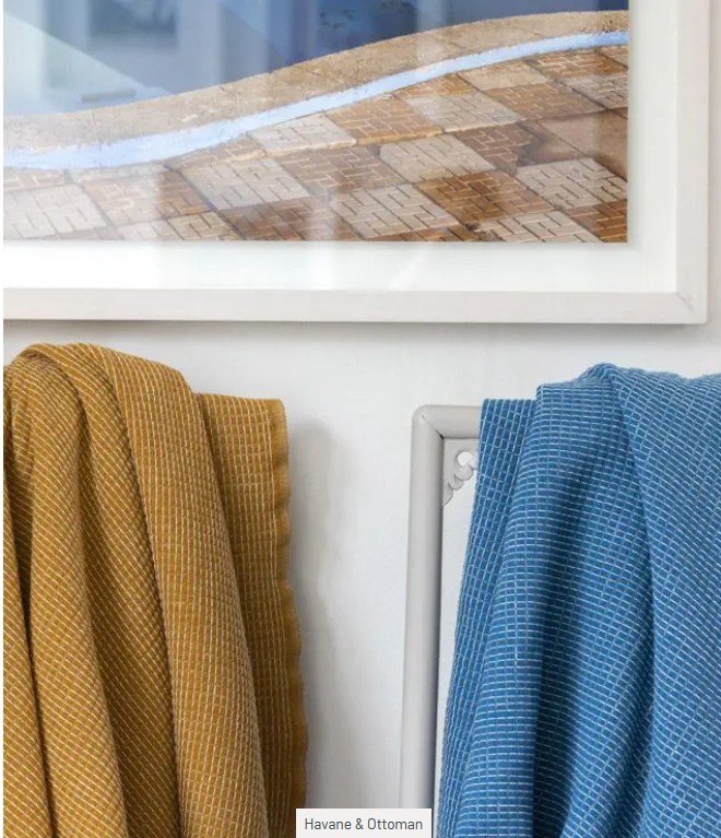 Empreintes Throw, plaid, merinos, Brun de Vian-Tiran (Frankrijk) - Afbeelding 21