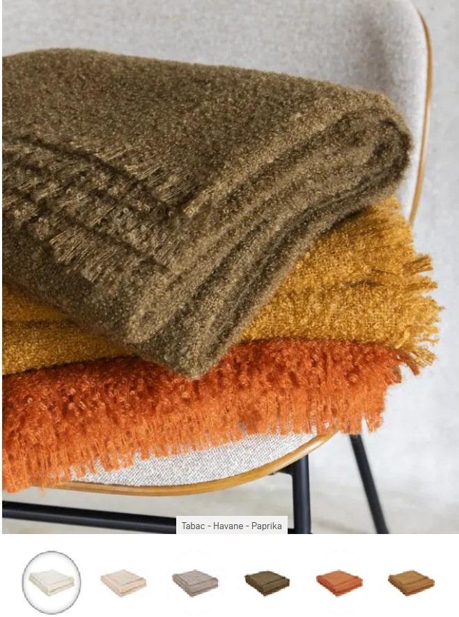 Cirrus, plaid, mohair, Brun de Vian-Tiran (Frankrijk)