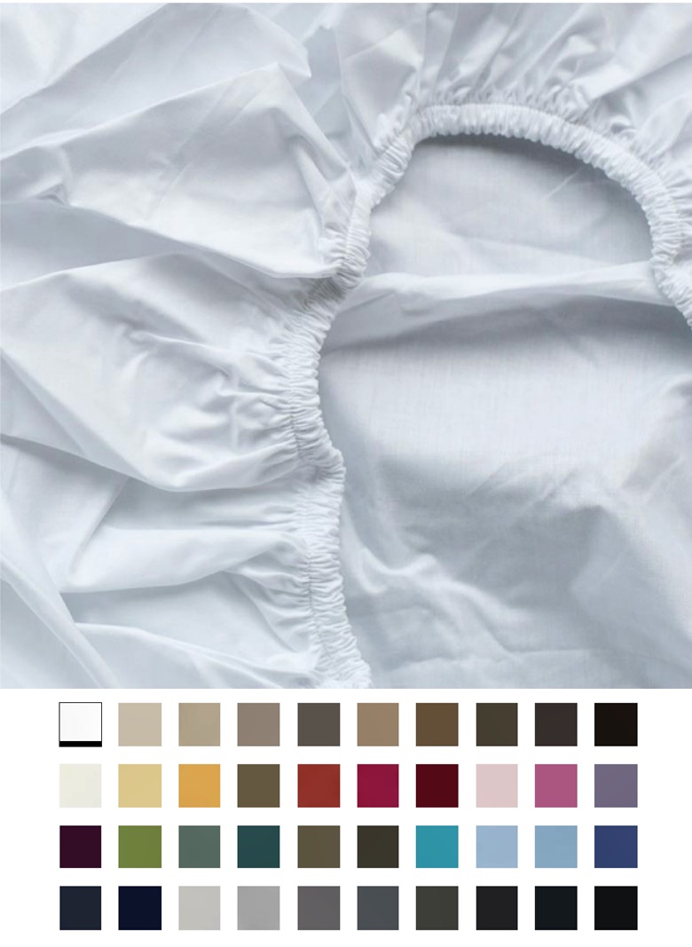 Percal Katoen, TC200, Uni, topper of matras hoeslaken, optie: split, 100% katoen, Dommelin (Nederland)