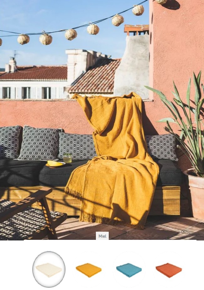 Lagou, plaid, katoen, Brun de Vian-Tiran (Frankrijk)