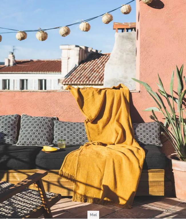 Lagou, plaid, katoen, Brun de Vian-Tiran (Frankrijk) - Afbeelding 4