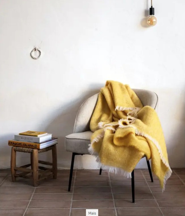 Mohair Givré, plaid, mohair, Brun Vian de Tiran (Frankrijk) - Afbeelding 4