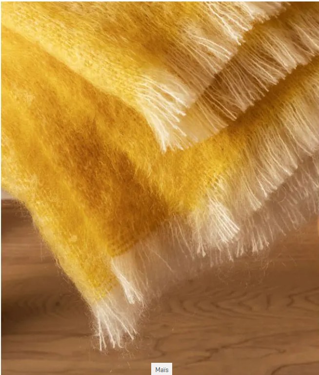 Mohair Givré, plaid, mohair, Brun Vian de Tiran (Frankrijk) - Afbeelding 5