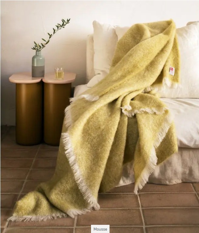 Mohair Givré, plaid, mohair, Brun Vian de Tiran (Frankrijk) - Afbeelding 6