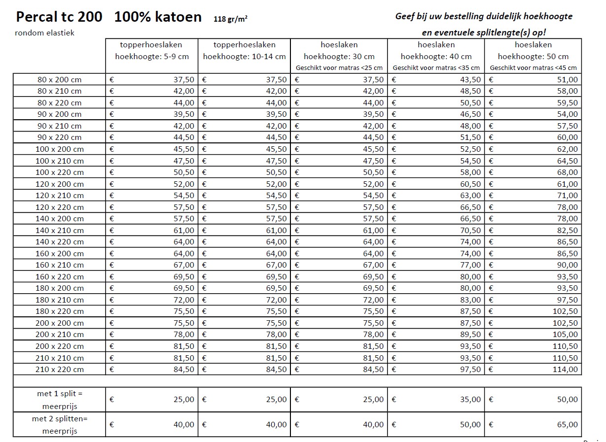 Satijn Katoen, TC300, Uni, topper of matras hoeslaken, optie: split, Dommelin (Nederland) - Afbeelding 5
