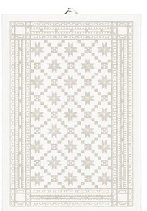 Attebladrose, keukendoek, 55% katoen / 45% linnen, jacquard weving, Ekelund (Zweden)