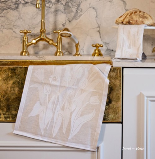 Belle, keukendoek, 55% katoen / 45% linnen, jacquard weving, Ekelund (Zweden)