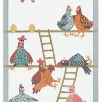 Hönshus, loper, placemat 100% katoen, jacquard weving, Ekelund (Zweden)
