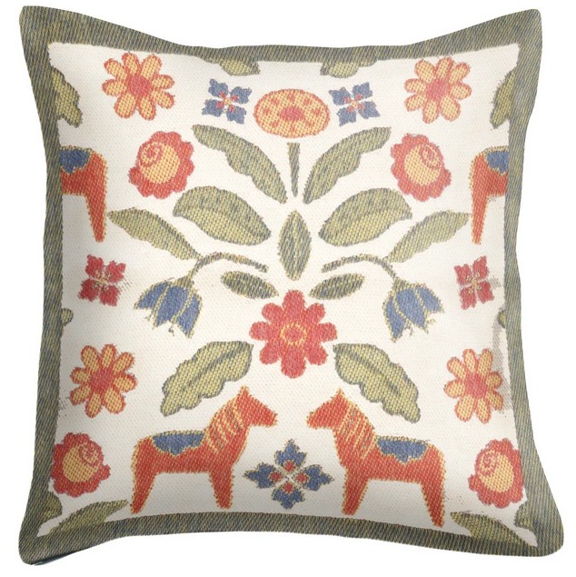 Kurbitsblom, plaid en sierkussen, 100% katoen, jacquard weving, brushed, Ekelund (Zweden) - Afbeelding 3