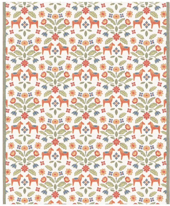 Kurbitsblom, plaid en sierkussen, 100% katoen, jacquard weving, brushed, Ekelund (Zweden) - Afbeelding 4