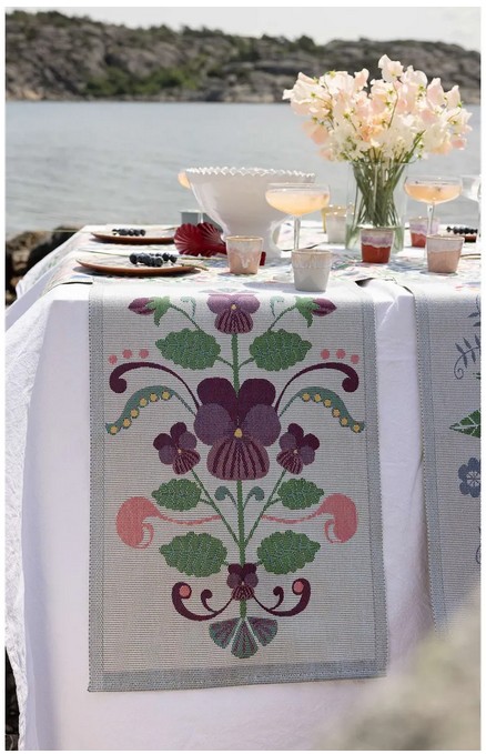 Lindas Viol, keukendoek, 100% katoen, jacquard weving, Ekelund (Zweden) - Afbeelding 2