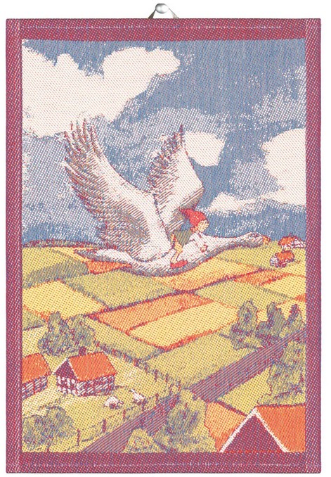 Nils Holgersson, keukendoek, 100% katoen, jacquard weving, Ekelund (Zweden)