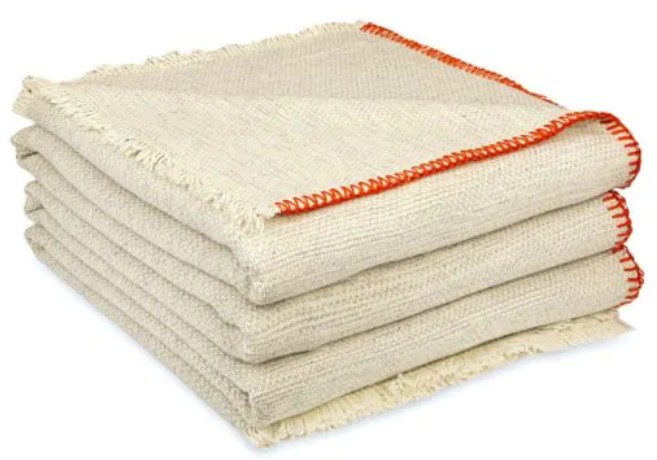 Canisses, deken, zomer 90% merinos wol 10% linnen, Brun de Vian-Tiran (Frankrijk) - Afbeelding 24