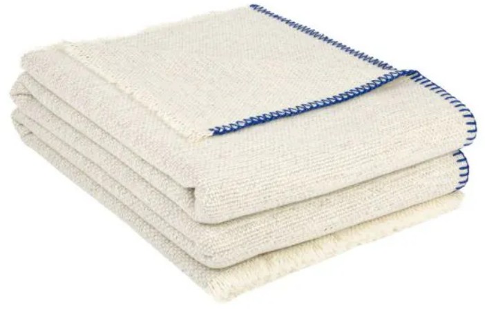 Canisses, deken, zomer 90% merinos wol 10% linnen, Brun de Vian-Tiran (Frankrijk) - Afbeelding 26