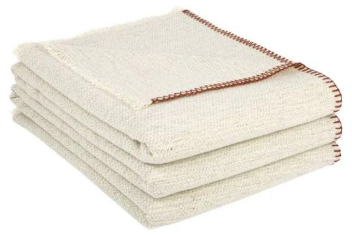 Canisses, deken, zomer 90% merinos wol 10% linnen, Brun de Vian-Tiran (Frankrijk) - Afbeelding 27