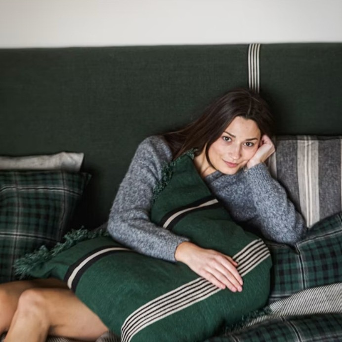 Nell, sierdeken sprei en sierkussens 100% linnen, Libeco (België)