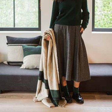 Omaha, sierdeken, sprei, plaid en sierkussens 70% linnen 30% wol, Libeco (België)