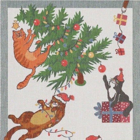 Purr-fect Christmas, keukendoek, 100% katoen, jacquard weving, Ekelund (Zweden)