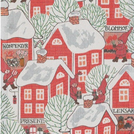 Tomtebyn, loper servet keukendoek, 100% katoen, jacquard weving, Ekelund (Zweden)