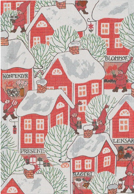 Tomtebyn, loper servet keukendoek, 100% katoen, jacquard weving, Ekelund (Zweden) - Afbeelding 5