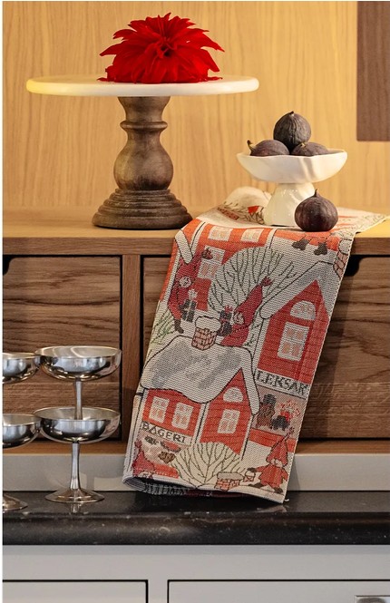Tomtebyn, loper servet keukendoek, 100% katoen, jacquard weving, Ekelund (Zweden) - Afbeelding 6